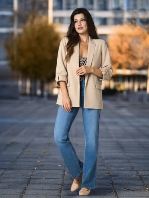 Sinsay - Jeansy FLARE - niebieski