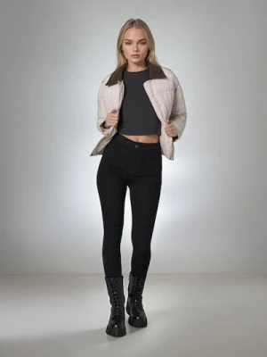 Sinsay - Jeansy high waist - czarny