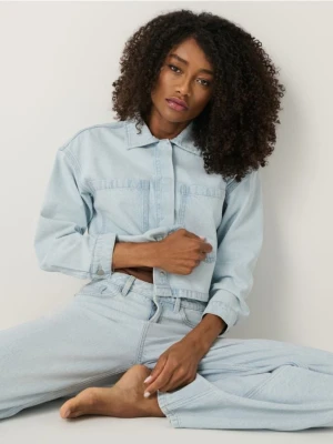 Sinsay - Jeansy high waist - niebieski