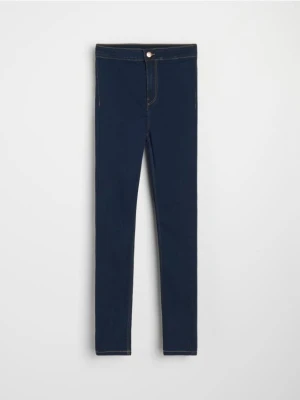 Sinsay - Jeansy high waist - niebieski