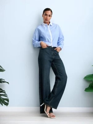 Sinsay - Jeansy high waist - niebieski