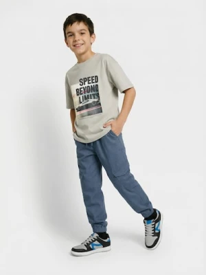 Sinsay - Jeansy jogger - błękitny