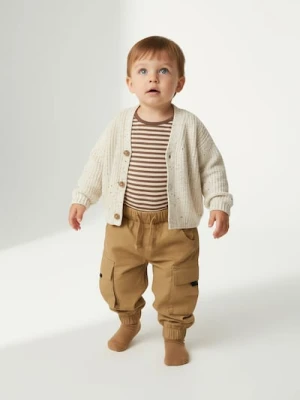 Sinsay - Jeansy jogger - brązowy