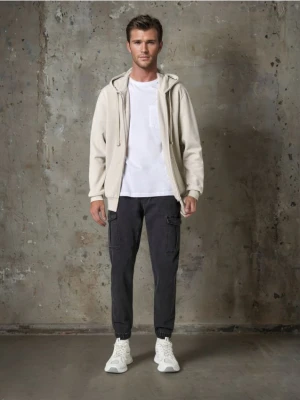 Sinsay - Jeansy jogger cargo - czarny