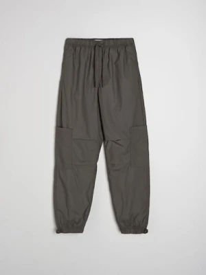 Sinsay - Jeansy jogger cargo - szary