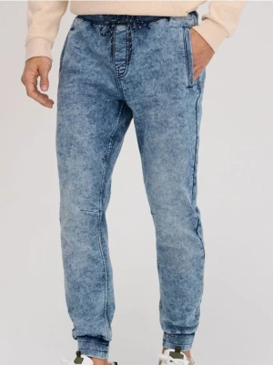 Sinsay - Jeansy jogger - niebieski