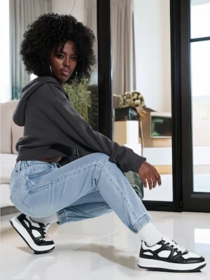 Sinsay - Jeansy jogger - niebieski