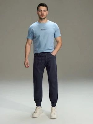 Sinsay - Jeansy jogger - niebieski