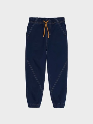 Sinsay - Jeansy jogger regular z przeszyciami - granatowy