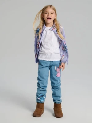 Sinsay - Jeansy jogger Stitch - niebieski