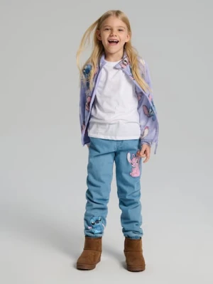 Sinsay - Jeansy jogger Stitch - niebieski