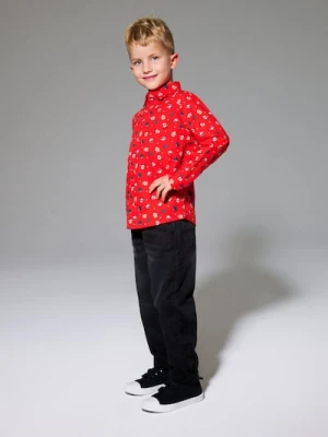 Sinsay - Jeansy jogger z efektem sprania - czarny