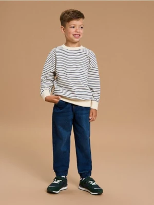 Sinsay - Jeansy jogger z ociepleniem - granatowy