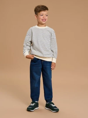 Sinsay - Jeansy jogger z ociepleniem - granatowy