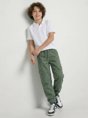 Sinsay - Jeansy jogger - zielony