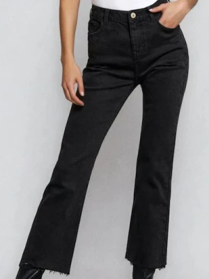 Sinsay - Jeansy kick flare - czarny