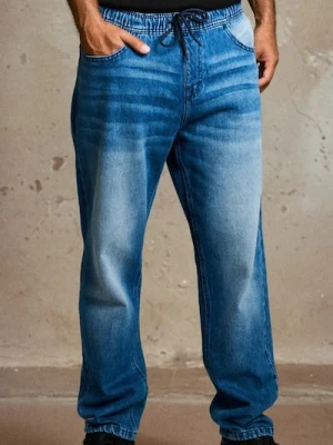 Sinsay - Jeansy loose fit - granatowy