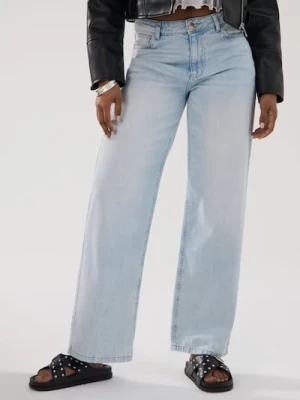 Sinsay - Jeansy loose fit - niebieski