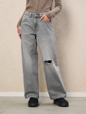 Sinsay - Jeansy loose fit - szary