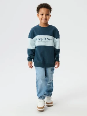 Sinsay - Jeansy loose - niebieski