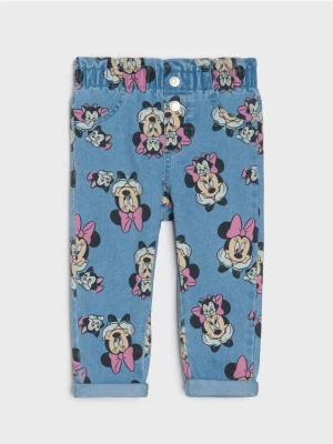 Sinsay - Jeansy Minnie Mouse - niebieski