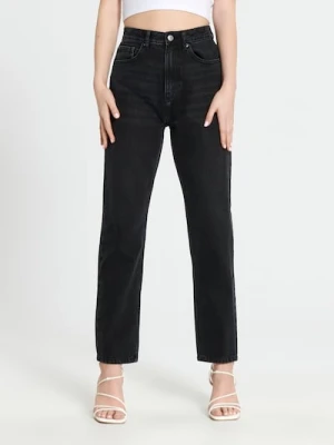 Sinsay - Jeansy mom - czarny