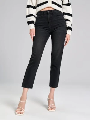 Sinsay - Jeansy mom fit - czarny