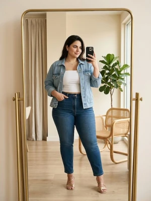 Sinsay - Jeansy mom fit - granatowy