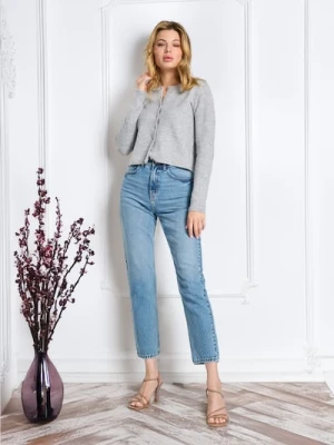 Sinsay - Jeansy mom fit - niebieski