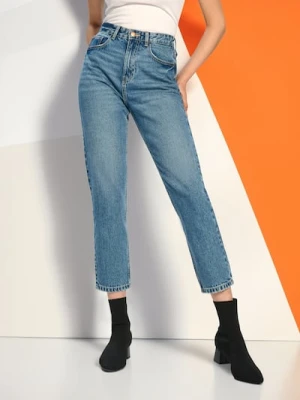 Sinsay - Jeansy mom fit - niebieski