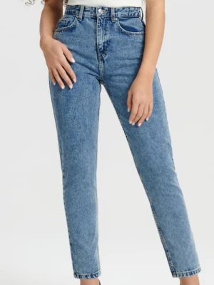 Sinsay - Jeansy mom fit - niebieski