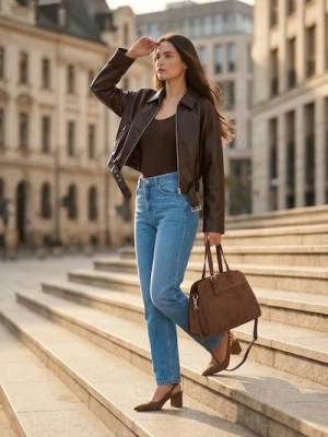 Sinsay - Jeansy mom fit z efektem sprania - niebieski