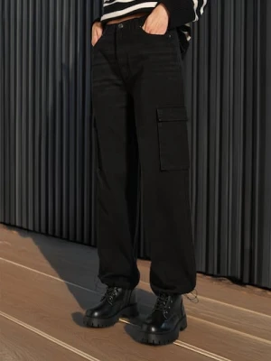 Sinsay - Jeansy parachute - czarny