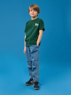 Sinsay - Jeansy parachute - niebieski