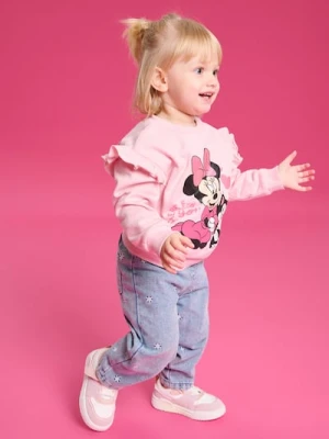 Sinsay - Jeansy pull on z efektem sprania - niebieski