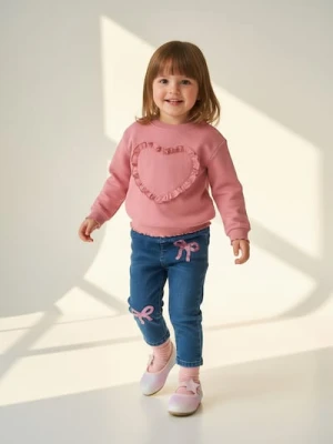 Sinsay - Jeansy pull on z ozdobnymi cekinami - niebieski