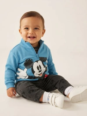 Sinsay - Jeansy pull on ze wzorem Mickey Mouse - szary
