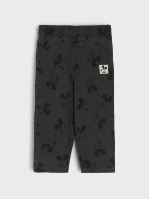 Sinsay - Jeansy pull on ze wzorem Mickey Mouse - szary