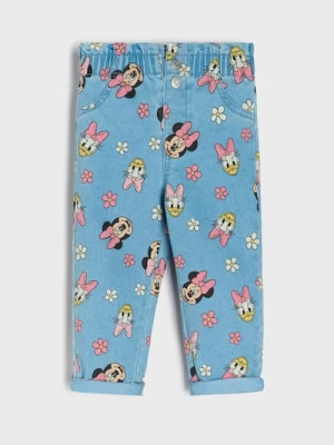 Sinsay - Jeansy pull on ze wzorkiem Disney - niebieski