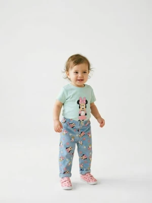 Sinsay - Jeansy pull on ze wzorkiem Disney - niebieski