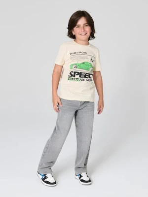 Sinsay - Jeansy Relaxed z efektem sprania - szary