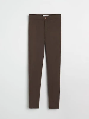 Sinsay - Jeansy skinny - brązowy