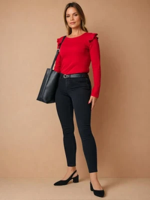 Sinsay - Jeansy skinny - czarny