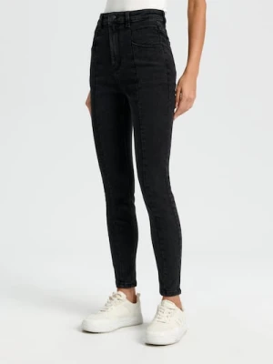 Sinsay - Jeansy skinny - czarny