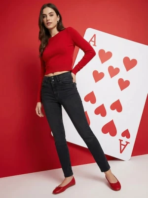 Sinsay - Jeansy skinny - czarny