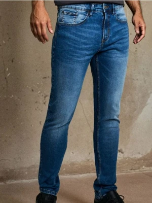 Sinsay - Jeansy skinny fit - niebieski