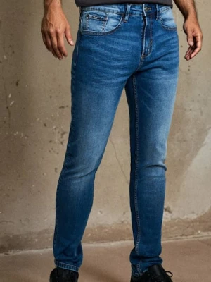 Sinsay - Jeansy skinny fit - niebieski