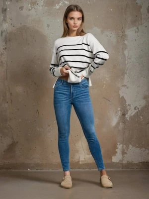 Sinsay - Jeansy skinny fit - niebieski