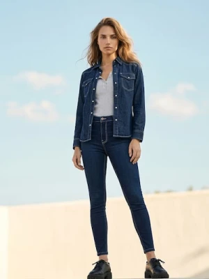 Sinsay - Jeansy skinny fit - niebieski