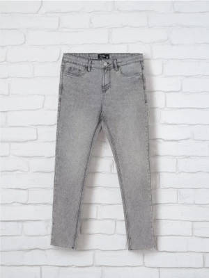 Sinsay - Jeansy skinny fit - szary